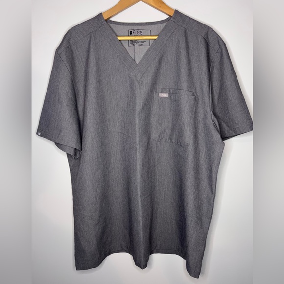 Figs Unisex Scrub Top Graphite Gray XXL 2XL Three Pocket - Picture 1 of 4
